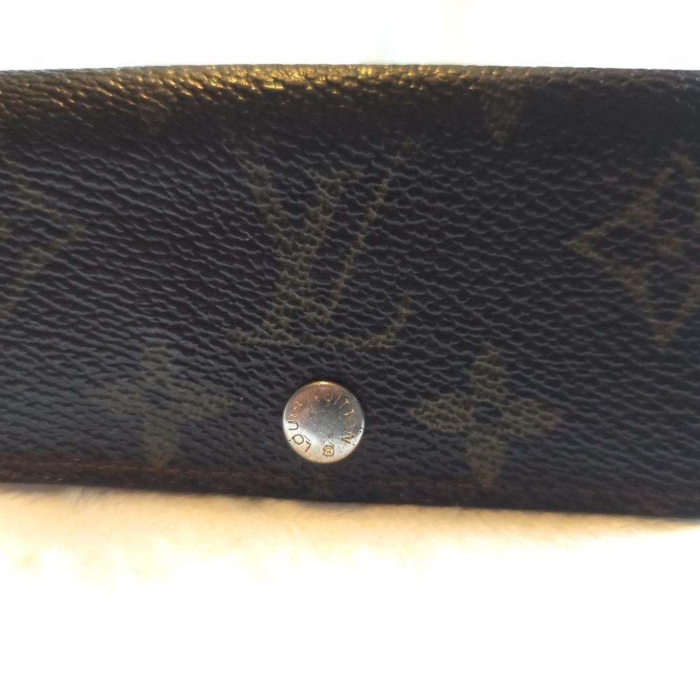 Louis Vuitton Brown and Tan Wallet with Iconic Monogram